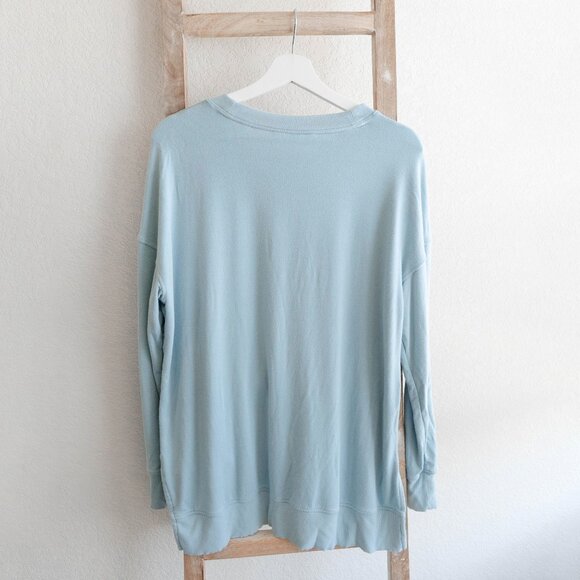 Stylus Women’s Sz Large Light Blue Crewneck Sweatshirt Soft Modal Blend Pullover - Picture 5 of 6